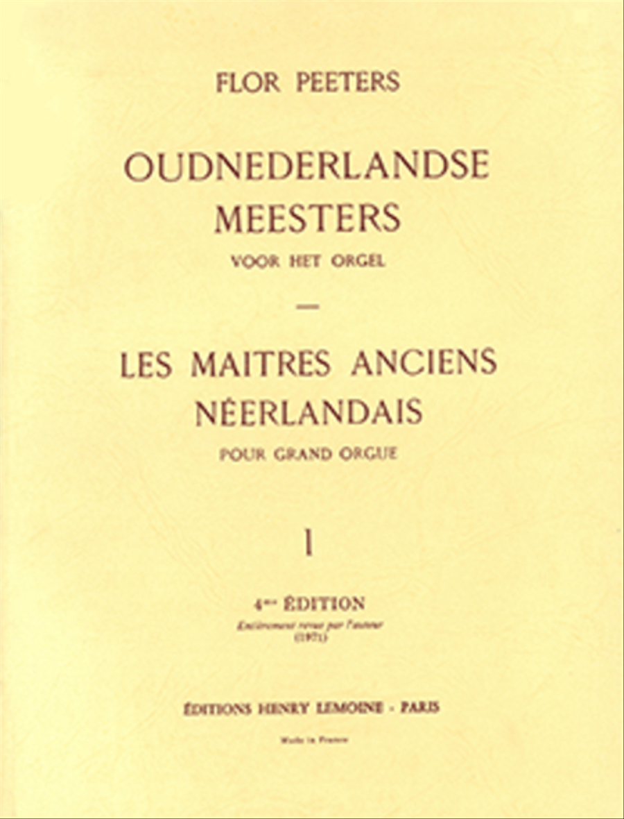 Les Maitres anciens neerlandais - Volume 1