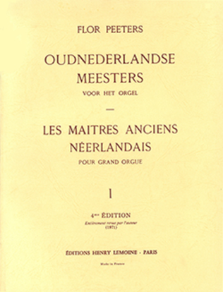 Book cover for Les Maitres anciens neerlandais - Volume 1