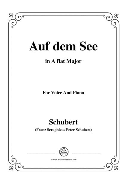 Schubert-Auf dem See,Op.92 No.2,in A flat Major,for Voice&Piano image number null