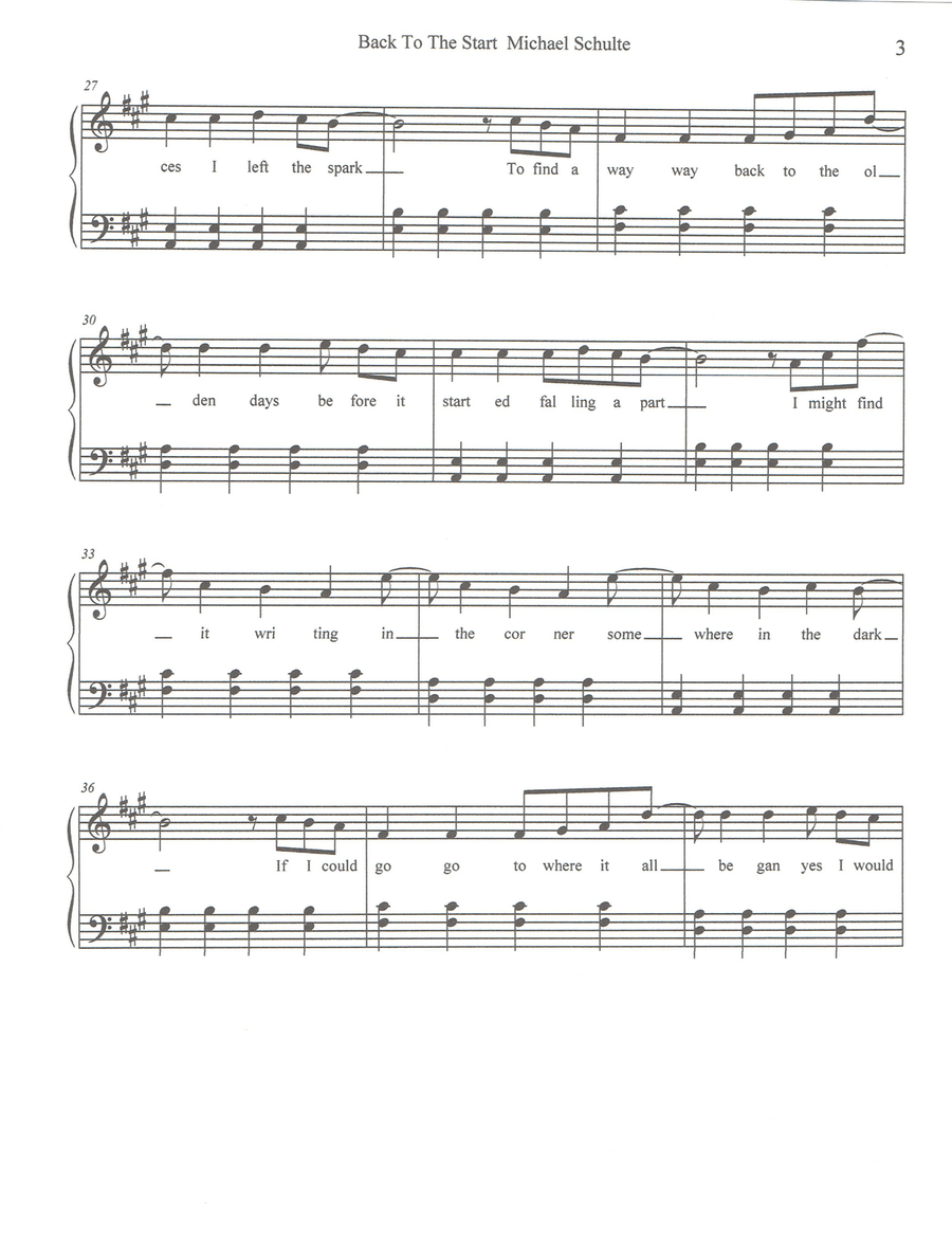Back To The Start Back To The Start Small Ensemble scores gallery preview page 3