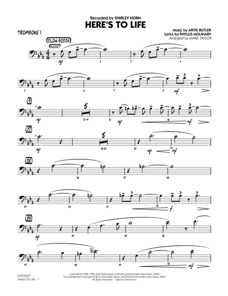 Here's To Life (Key: C minor) - Trombone 1