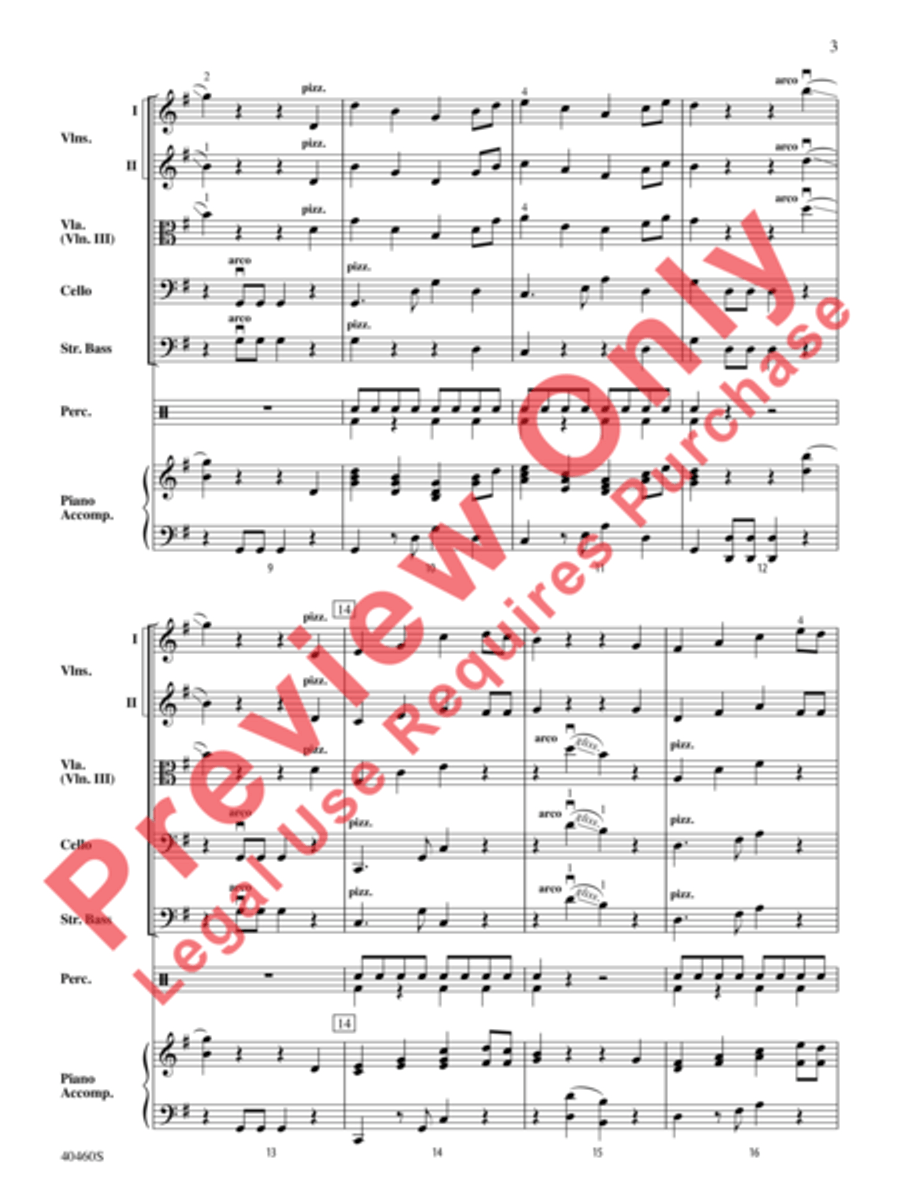 El Gato Pizzicato El Gato Pizzicato String Orchestra scores gallery preview page 4