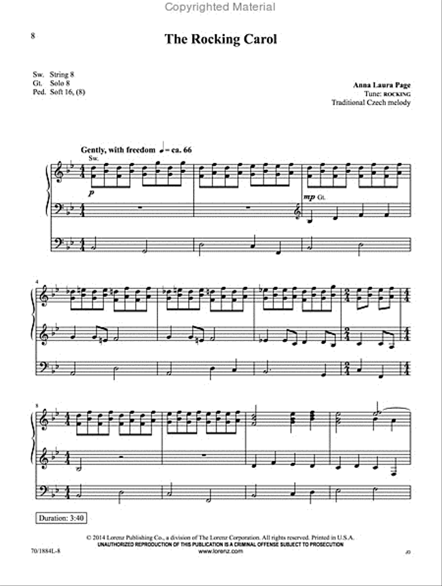 Carols A to Z Organ Solo scores gallery preview page 8