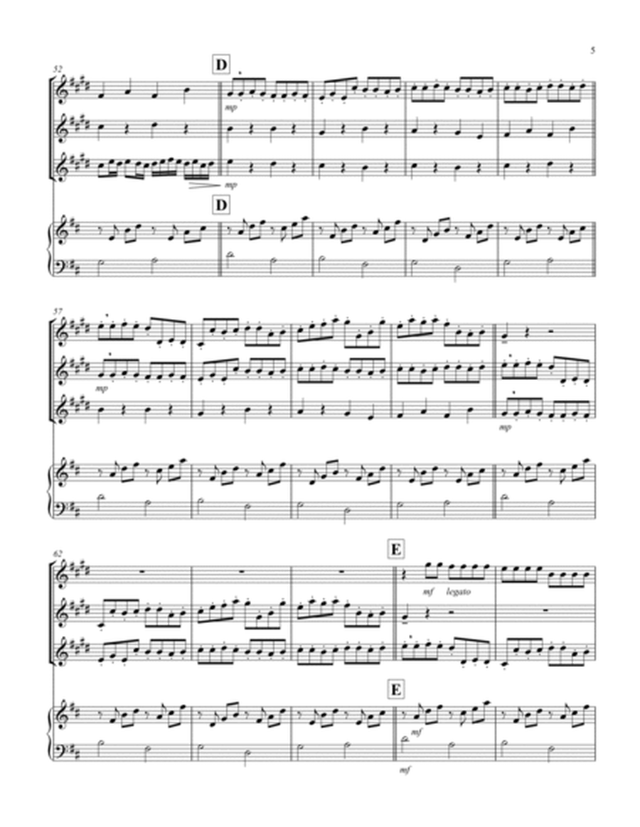 Canon in D (Pachelbel) (D) (Trumpet Trio, Keyboard)