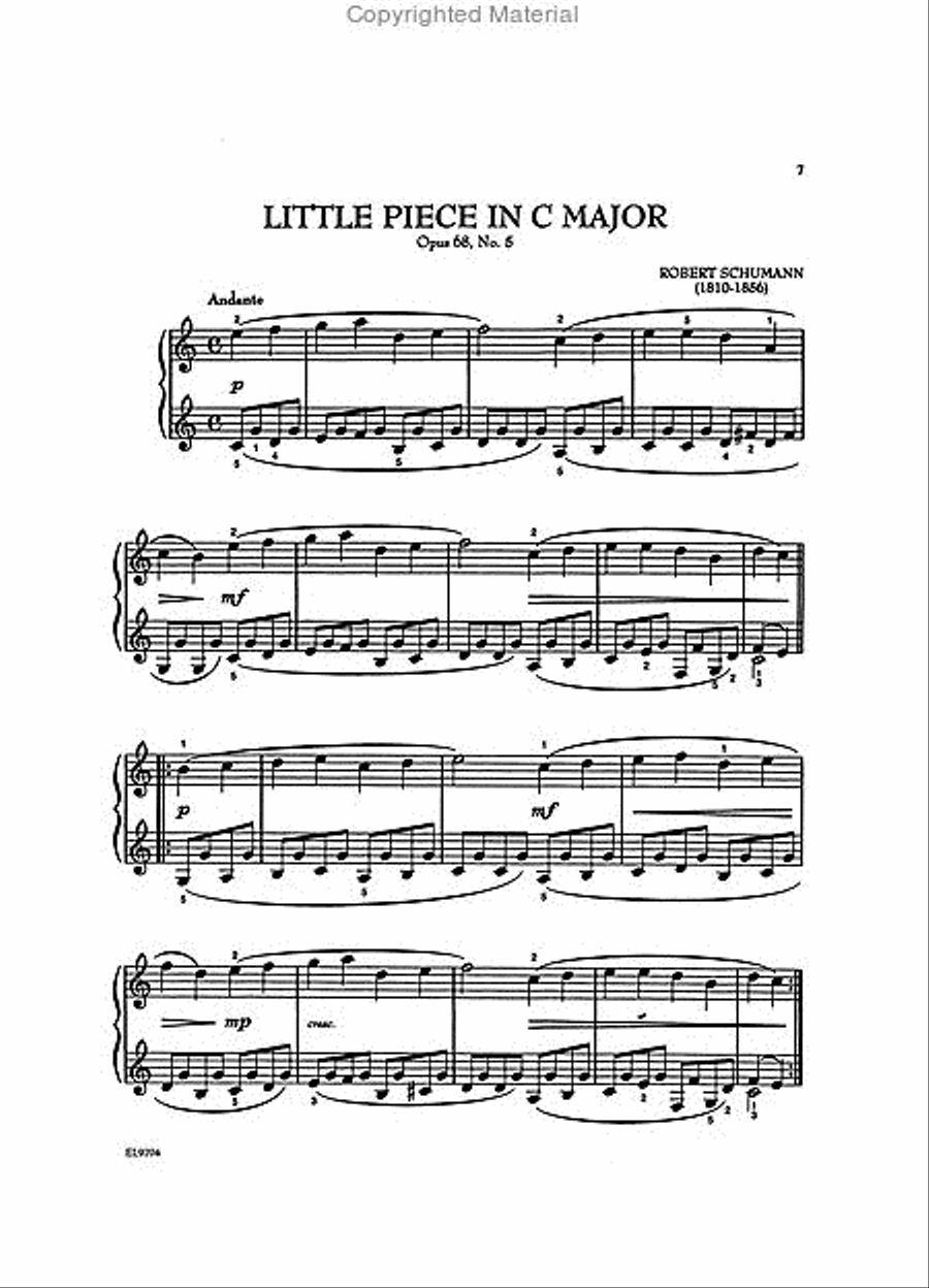 Easy Solos by the Romantic Masters Easy Piano scores gallery preview page 3