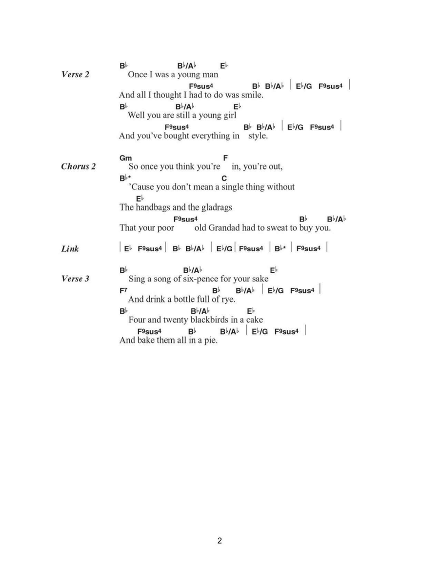 Handbags And Gladrags Easy Guitar scores gallery preview page 2