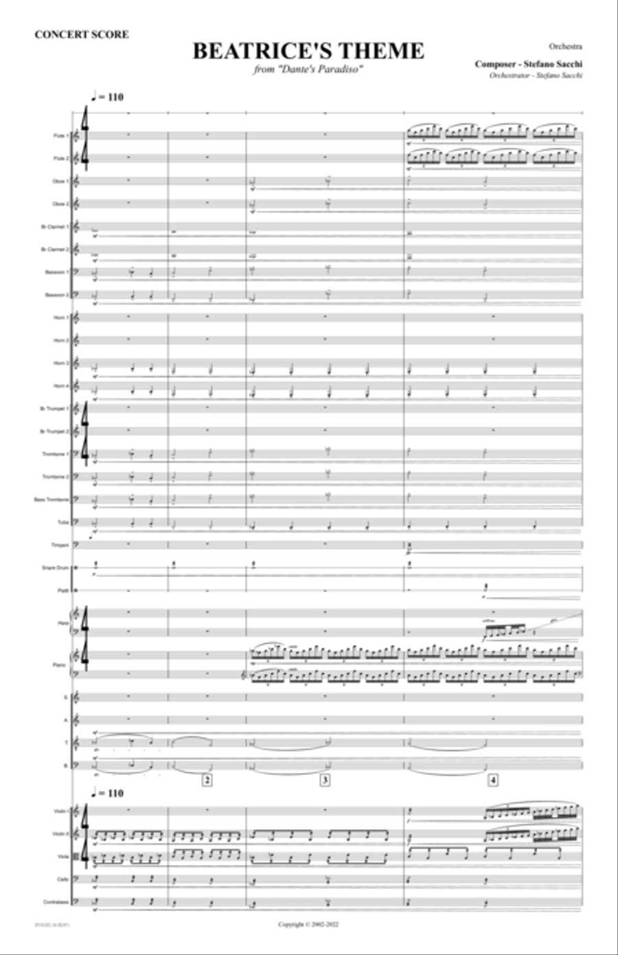 Beatrice's Theme Full Orchestra scores gallery preview page 4