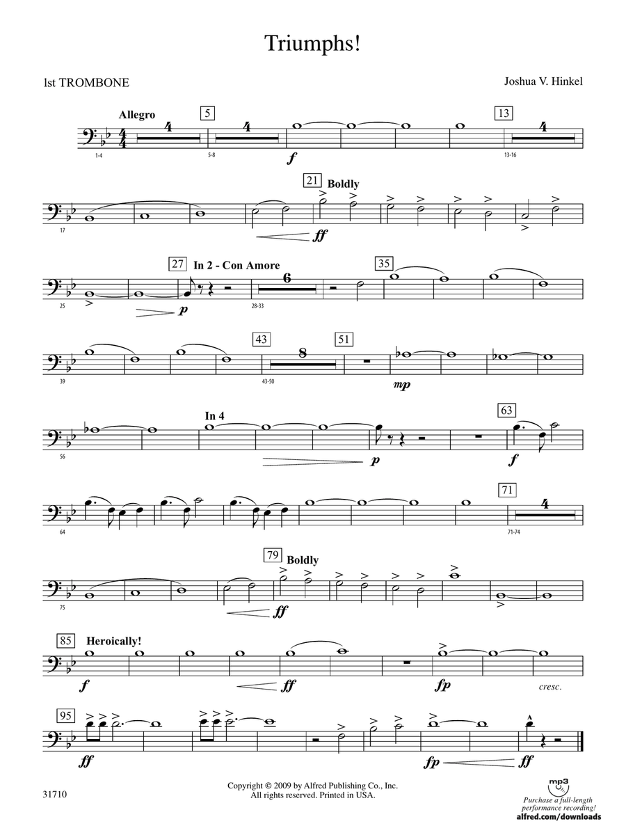 Triumphs!: 1st Trombone