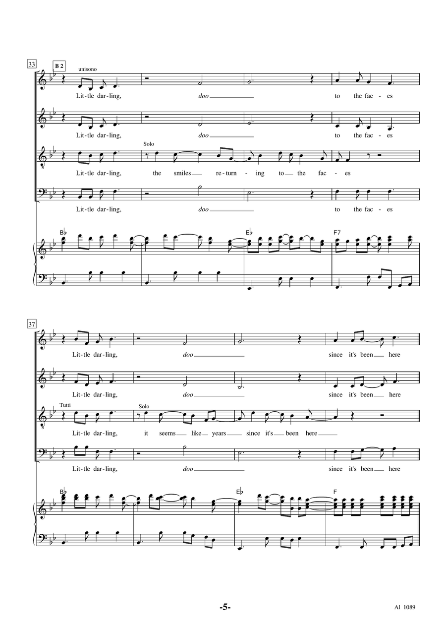 Here Comes The Sun 4-Part scores gallery preview page 5