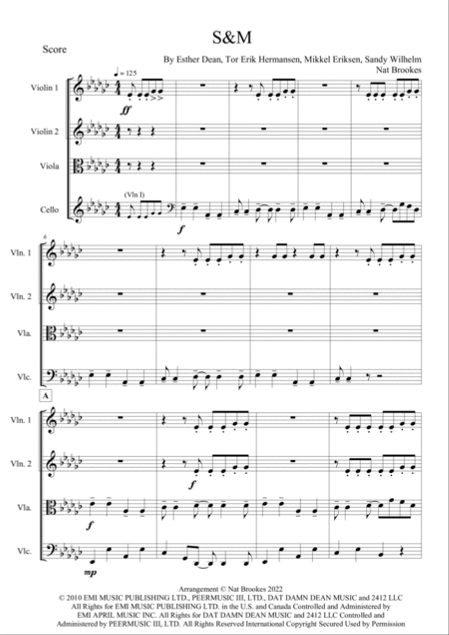 S&m String Quartet scores gallery preview page 2