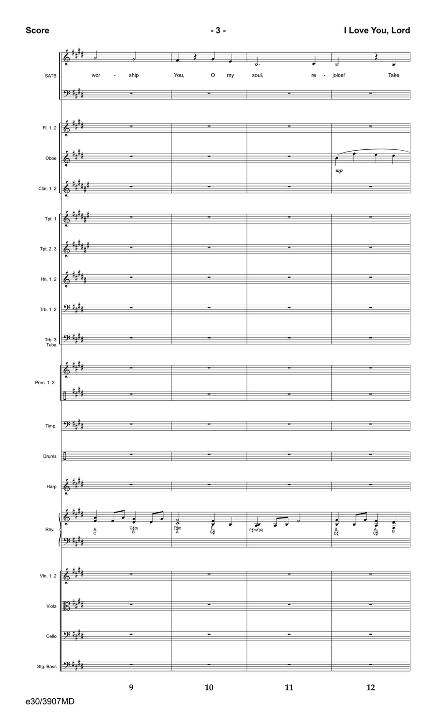 I Love You, Lord - Downloadable Orchestration Set of Parts scores gallery preview page 5