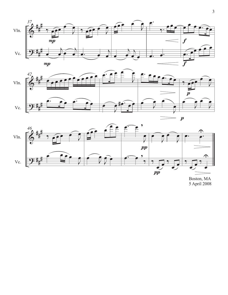 Six Hymn Arrangements for Violin and Cello