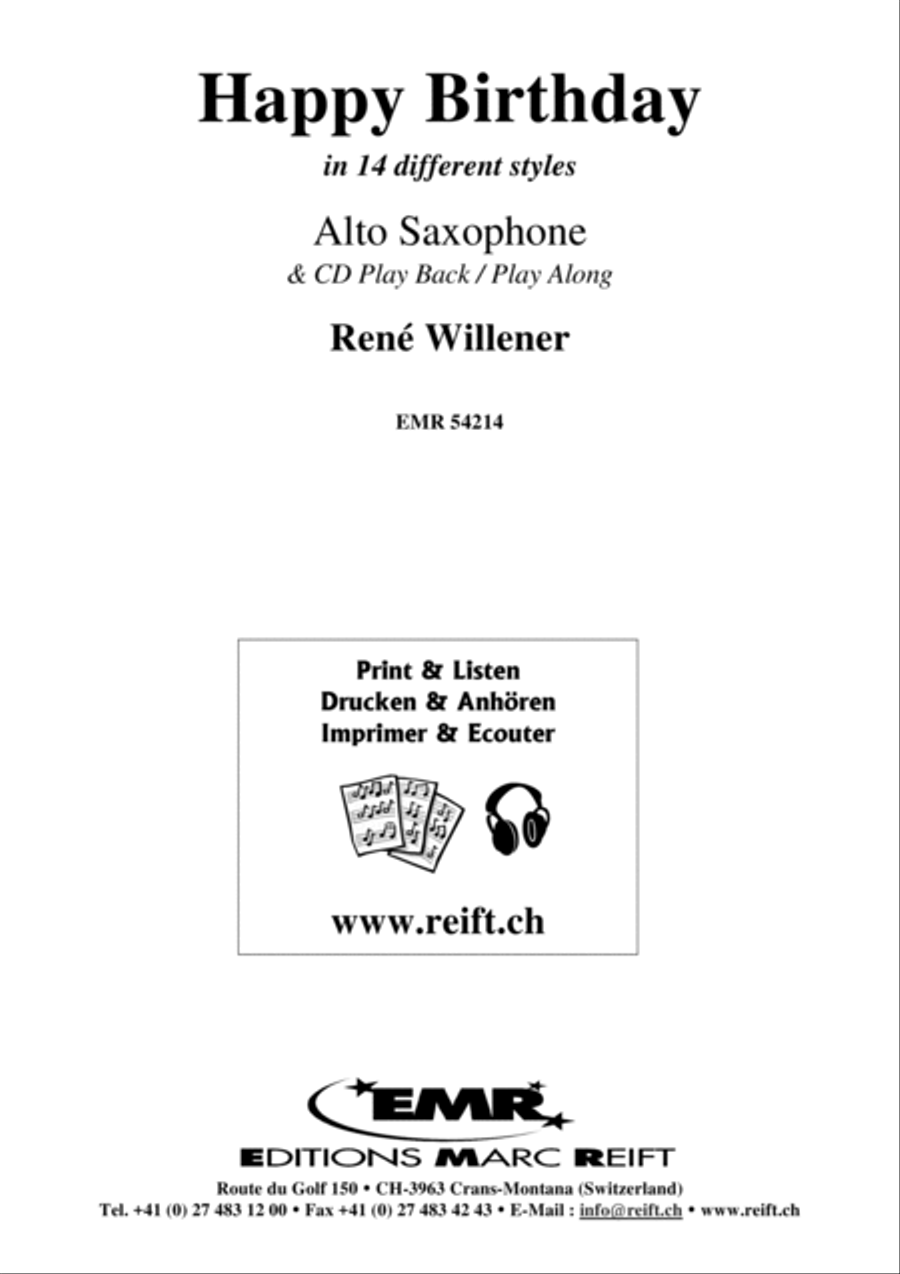 Happy Birthday Alto Saxophone scores gallery preview page 2