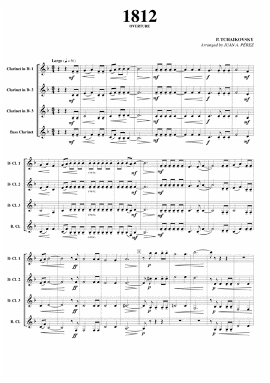 1812 Clarinet Quartet scores gallery preview page 2