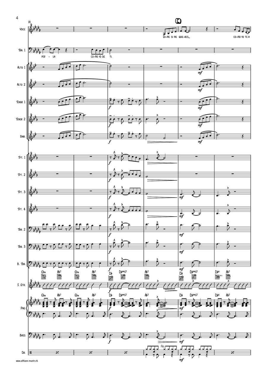 Munequita Linda Jazz Ensemble scores gallery preview page 4