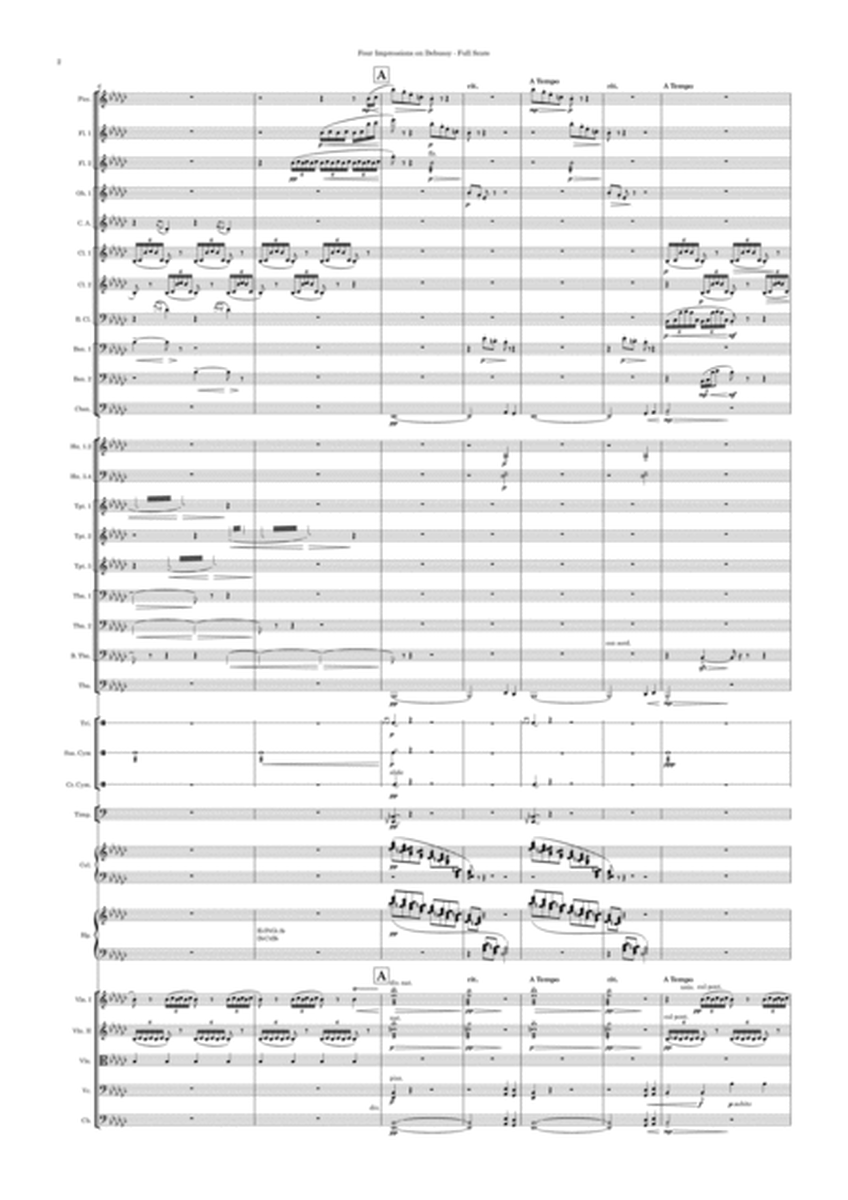 Four Impressions on Debussy (4 Piano Preludes arranged for Full Orchestra) – Score and Parts image number null