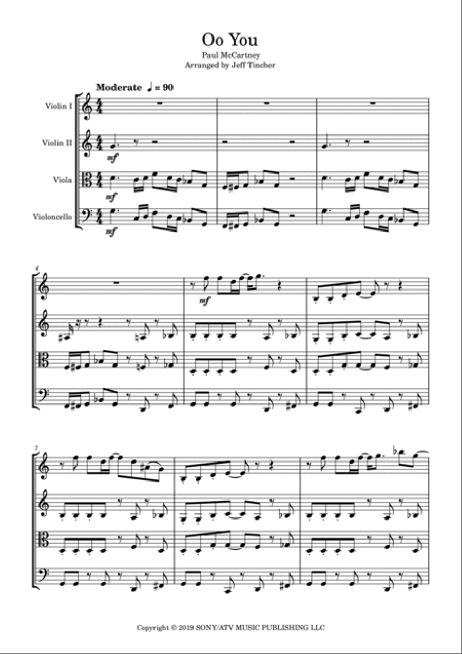 Oo You String Quartet scores gallery preview page 2