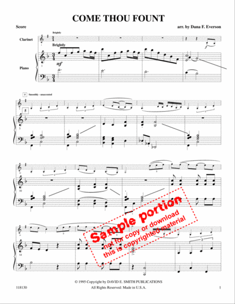 Come Thou Fount Flute scores gallery preview page 2