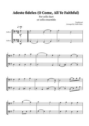 Book cover for O Come, All Ye Faithful (Adeste Fideles) - Cello Duet