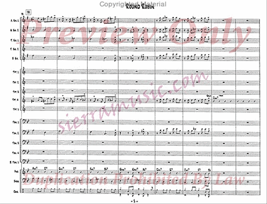Round Robin Jazz Ensemble scores gallery preview page 6