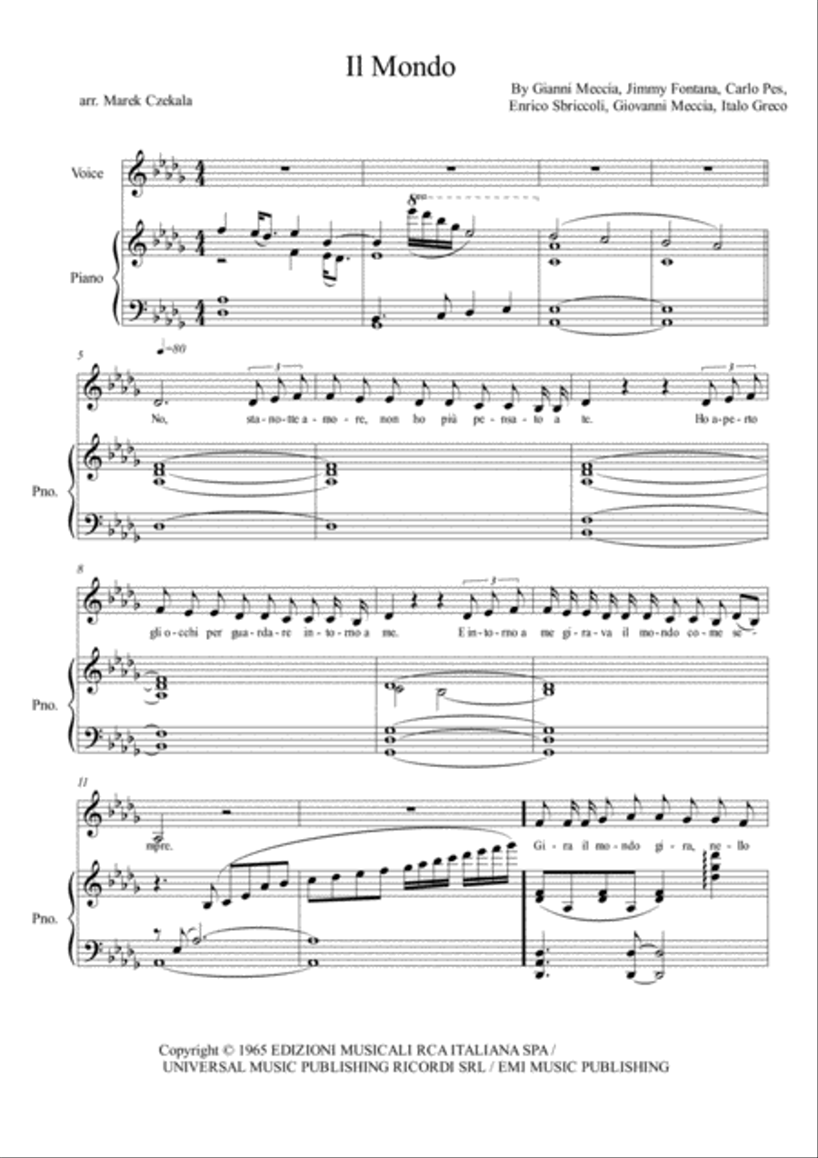 Il Mondo Voice scores gallery preview page 1