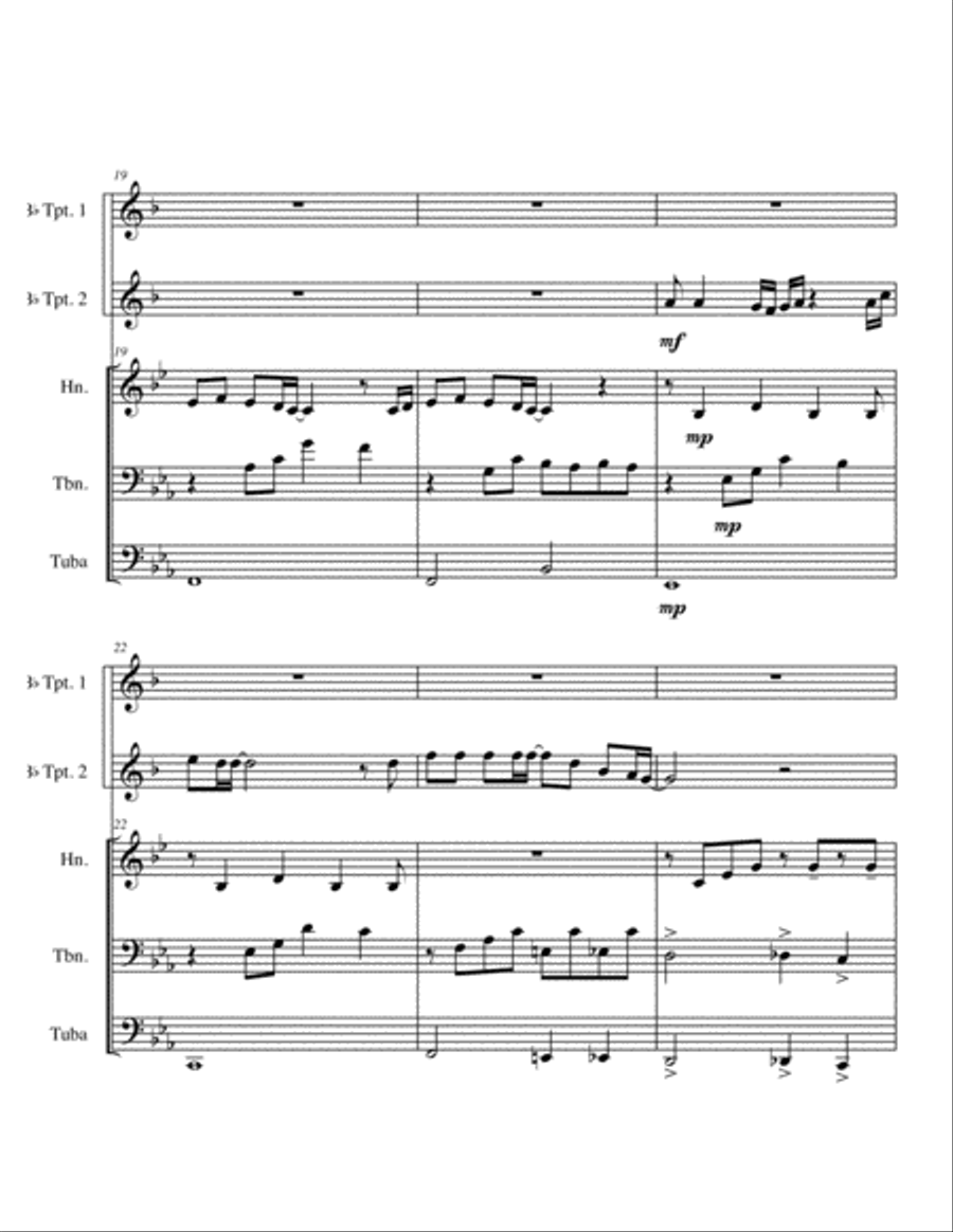 Bohemian Rhapsody Brass Ensemble scores gallery preview page 4