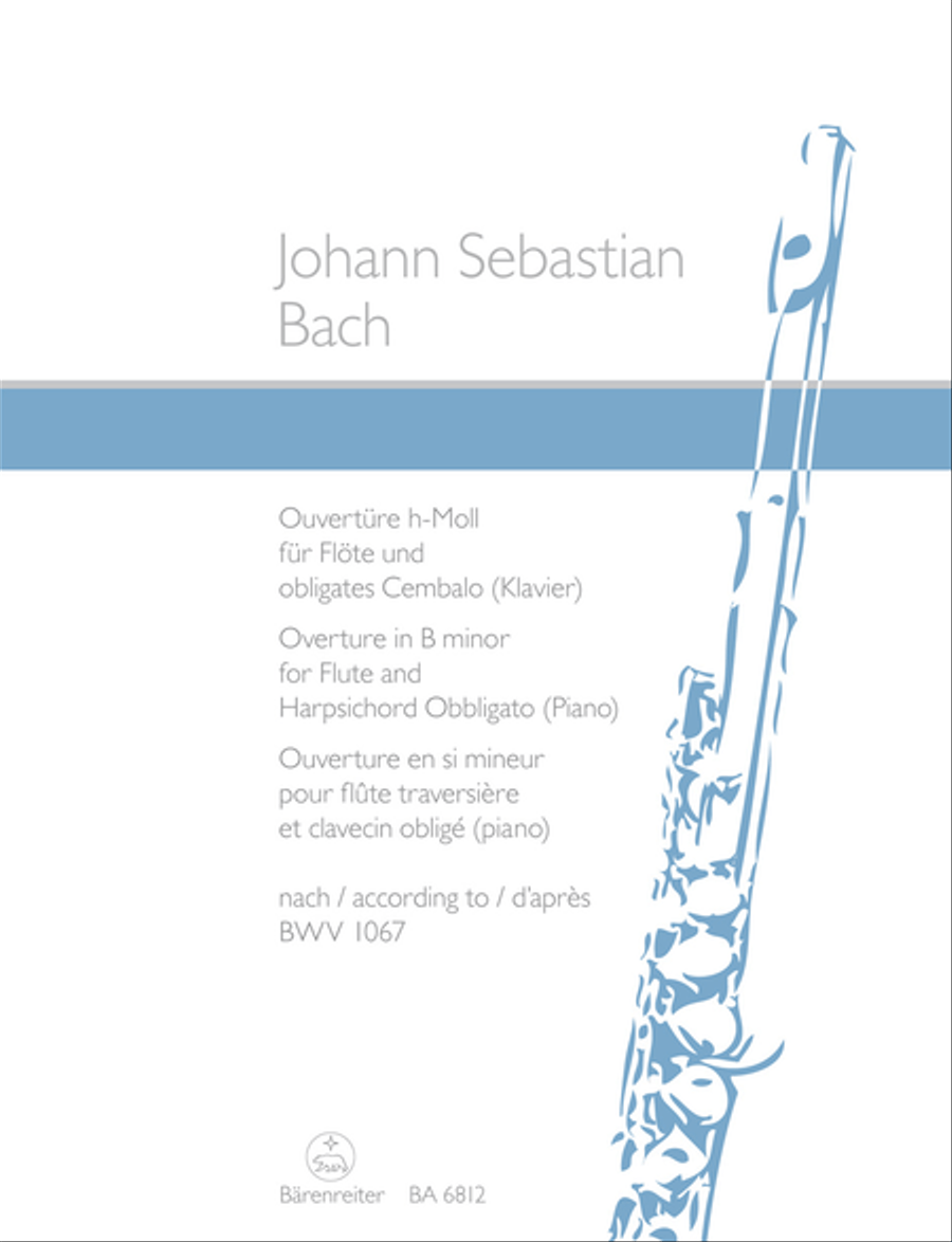Ouverture (Orchestersuite) for Flute and Harpsichord obbligato (Piano) b minor Orchestra scores gallery preview page 1