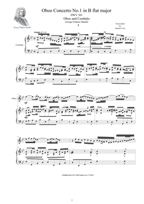 Handel - Oboe Concerto No.1 in B flat major HWV 301 for Oboe and Cembalo
