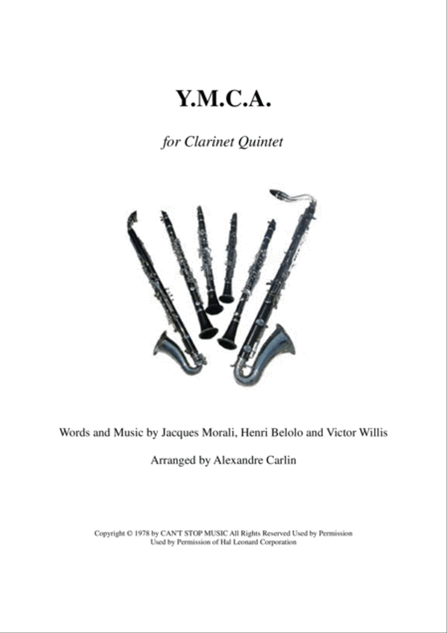 Y.M.C.A. Clarinet Quintet scores gallery preview page 1