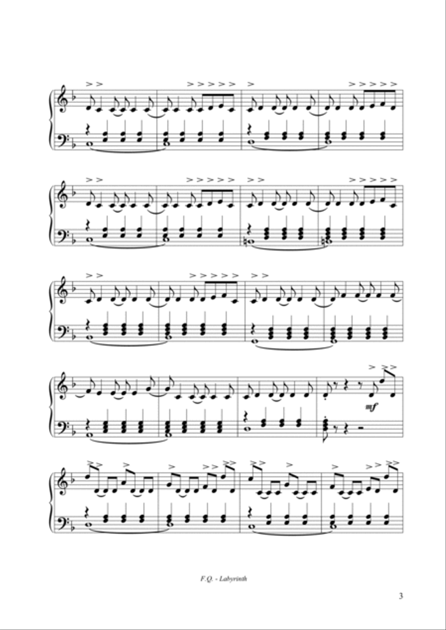 Labyrinth Piano Solo scores gallery preview page 4