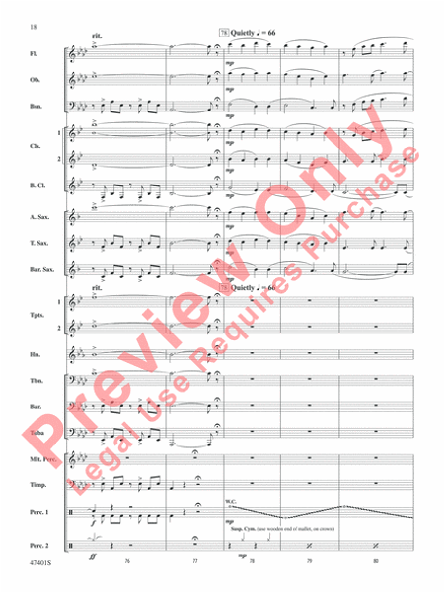 And So He Also Loves the Bow Concert Band scores gallery preview page 19