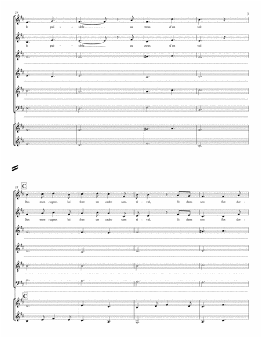 LES OISEAUX DE NEIGE - Le lac de Beauport 4-Part scores gallery preview page 3