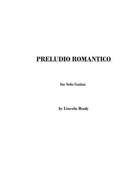 PRELUDIO ROMANTICO - Solo Guitar image number null