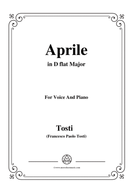 Tosti-Aprile in D flat Major,for Voice and Piano image number null