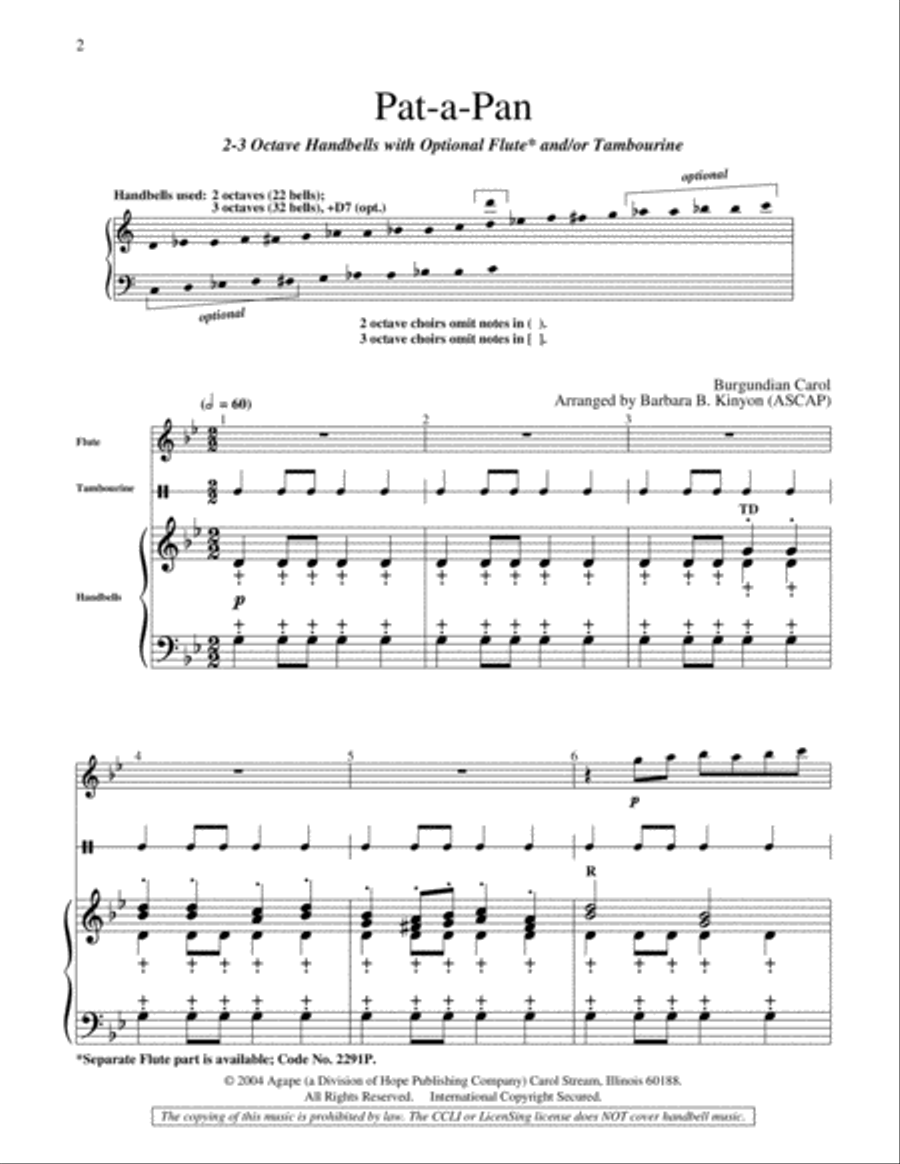 Pat-a-Pan Pat-a-Pan 3-Octaves scores gallery preview page 2