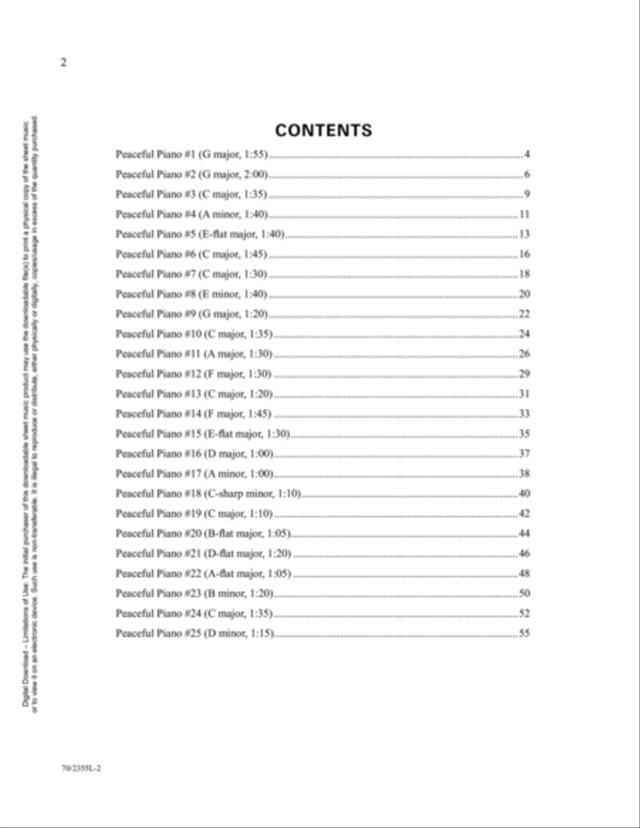 Peaceful Piano Piano Solo scores gallery preview page 2