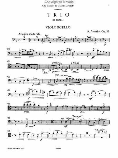 Trio, Op. 32 in D Minor
