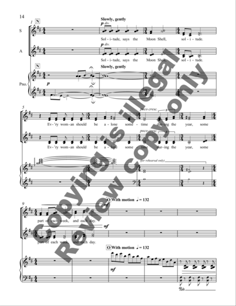 Lessons from the Sea (Cantata) SSAA scores gallery preview page 19