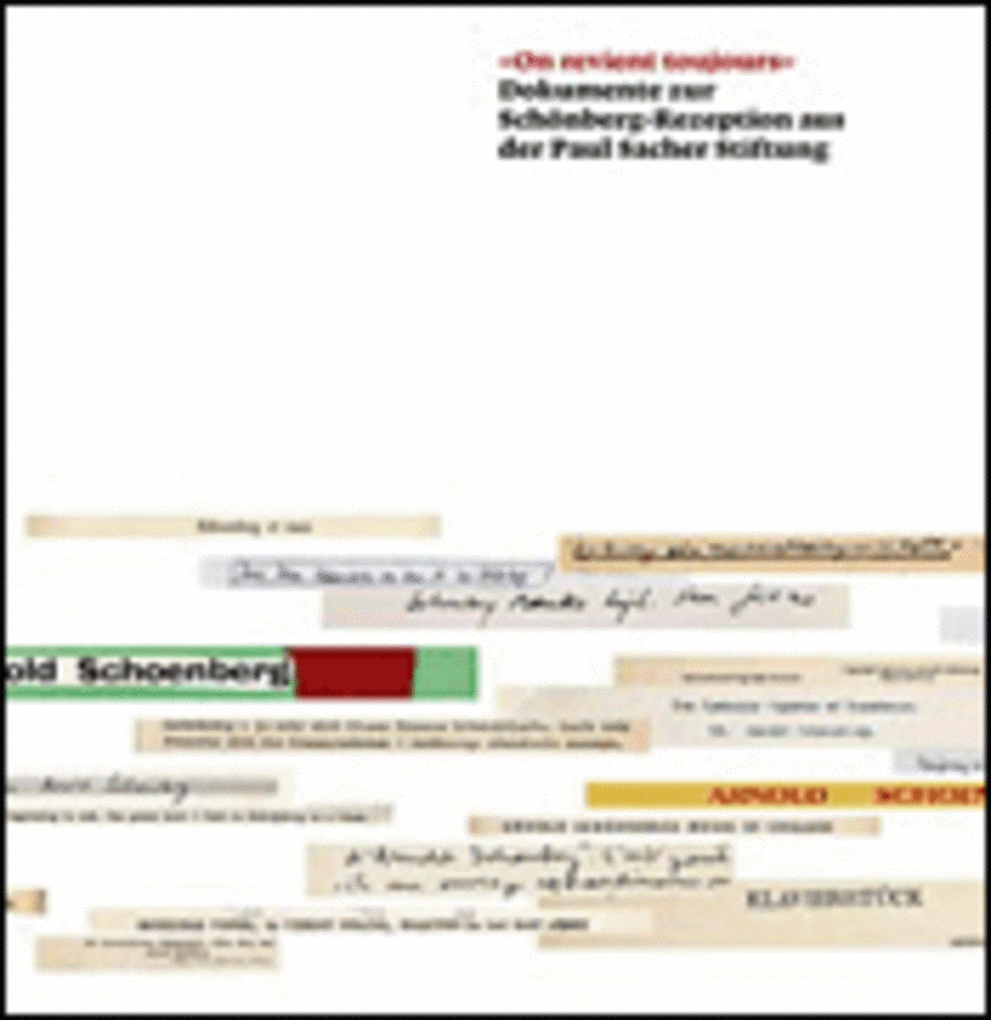 'On Revient Toujours'. Dokumente Zur SchÖnberg-Rezeption aus der Paul Sacher Stiftung Collection / Songbook scores gallery preview page 1