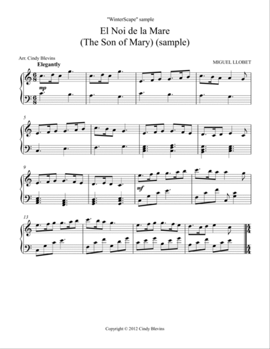 Winterscape, 16 seasonal arrangements for Lever or Pedal Harp Pedal Harp scores gallery preview page 5