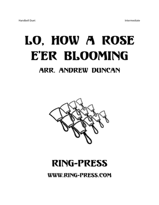 Book cover for Lo, How a Rose E’er Blooming (Intermediate Handbell Duet)