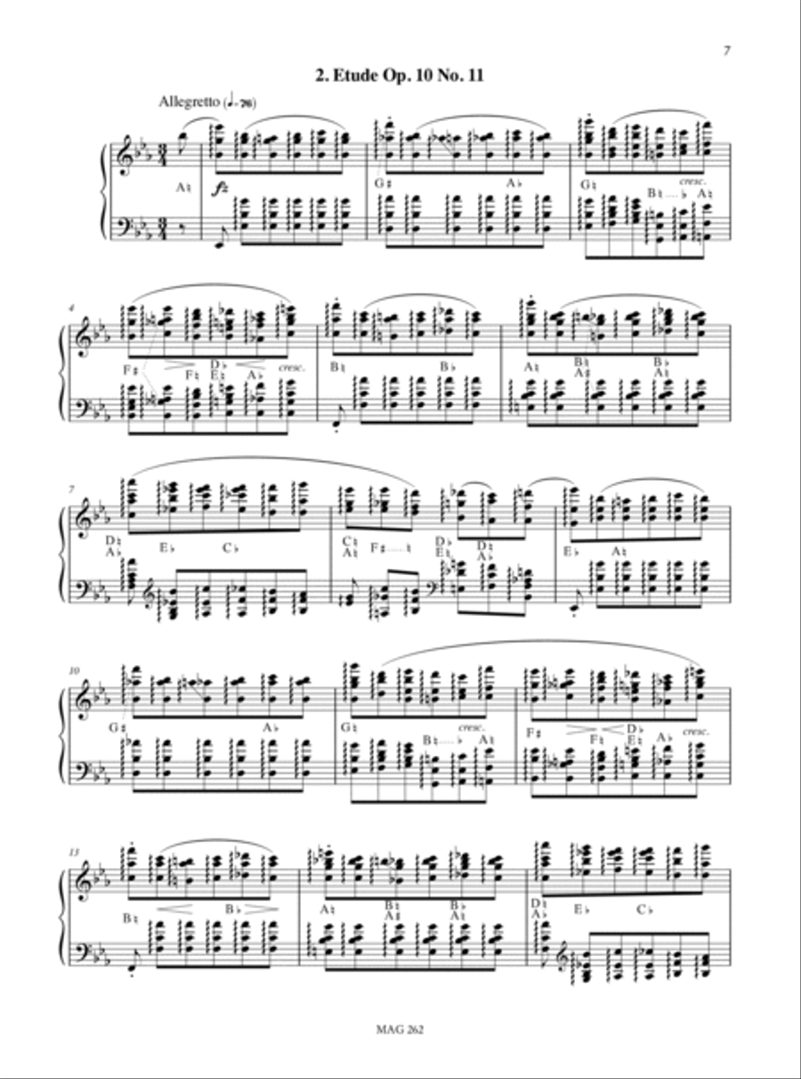 3 Etudes (Op. 10 Nos. 5 and 11, Op. 25 No. 1) for Harp. Transcription by Wilhelm Posse (1852-1925) Harp scores gallery preview page 3