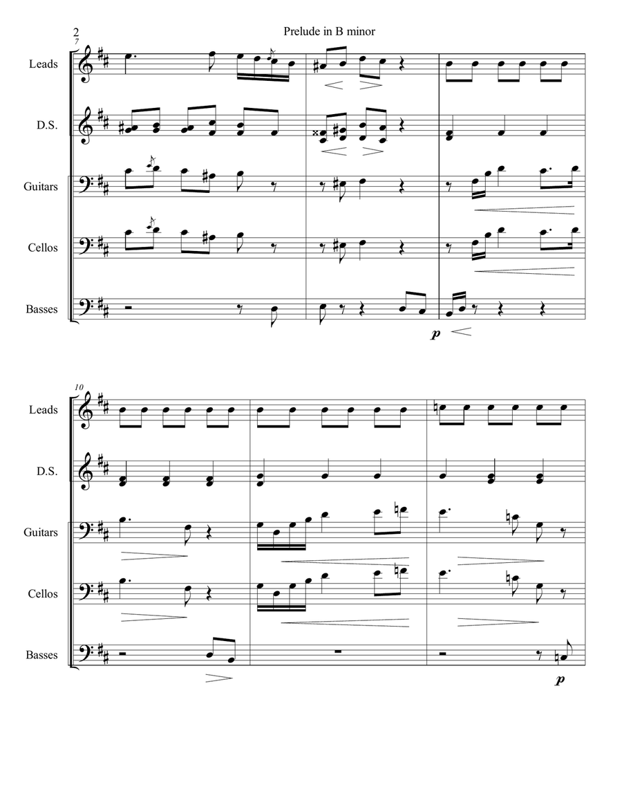Prelude in B minor-Steel Drum Band Steel Drum Band scores gallery preview page 2