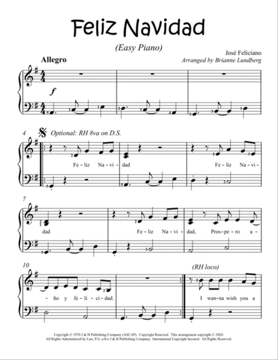 Feliz Navidad Voice scores gallery preview page 2