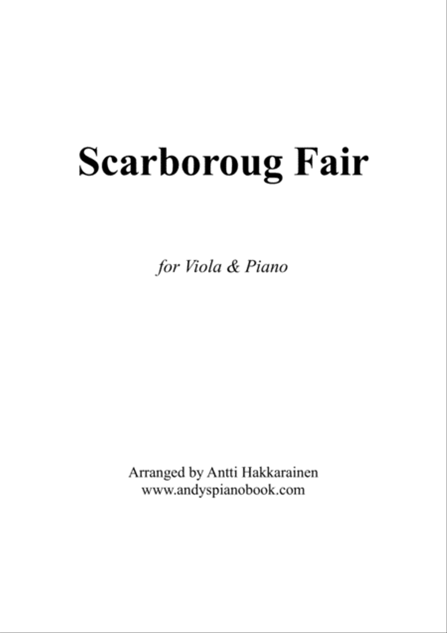 Scarborough Fair - Viola & Piano Viola scores gallery preview page 1