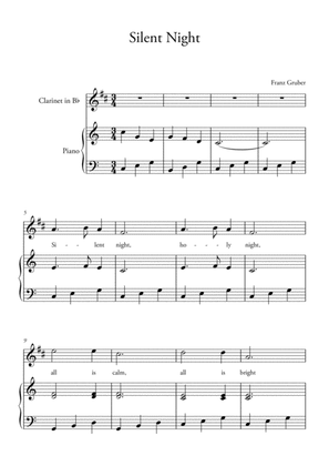 Silent Night for Clarinet Bb and Piano – easy