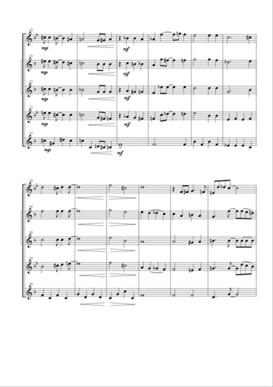 Mood Indigo Woodwind Quintet scores gallery preview page 5