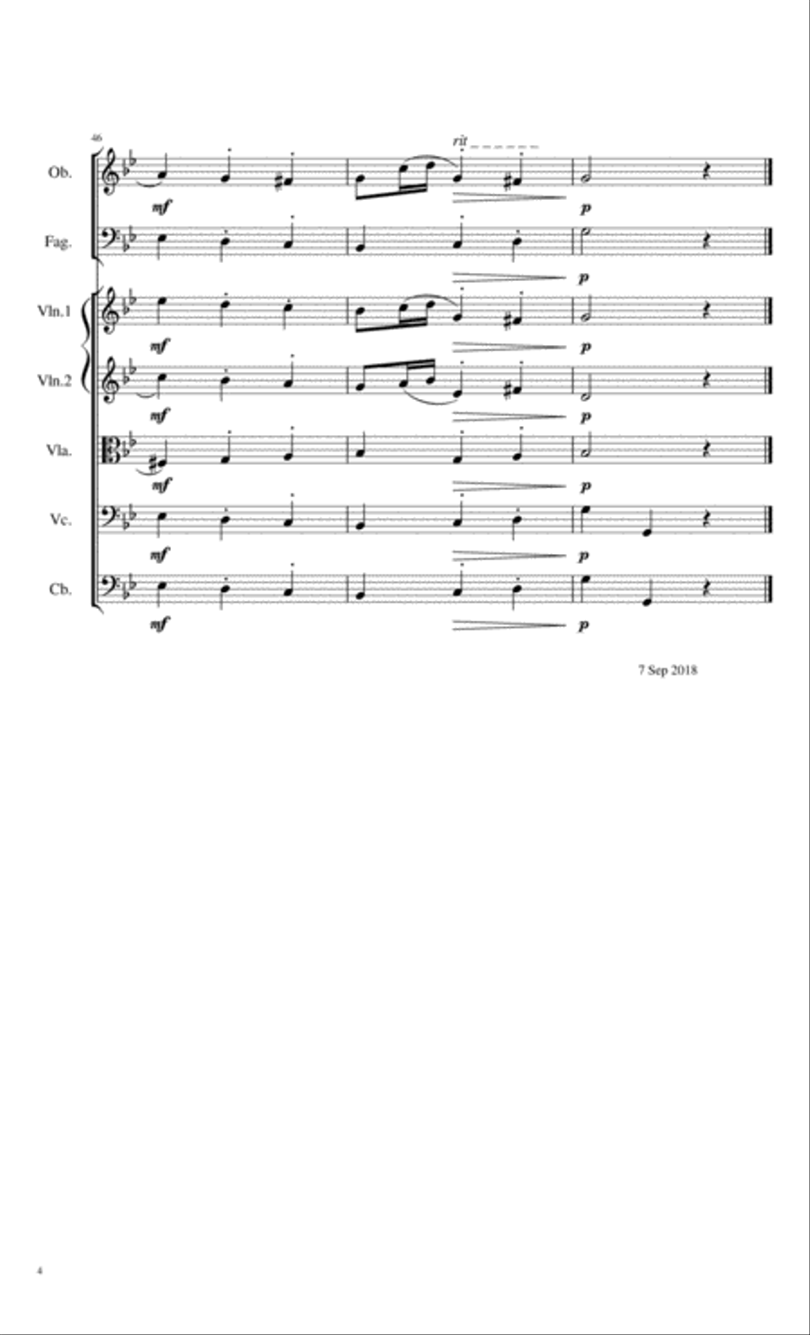 Minuet in G minor from the Note-Book of Anna Magdalene Bach Small Ensemble scores gallery preview page 4