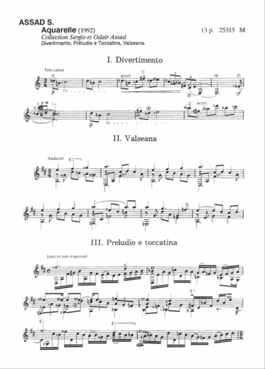 Aquarelle Aquarelle Classical Guitar scores gallery preview page 2
