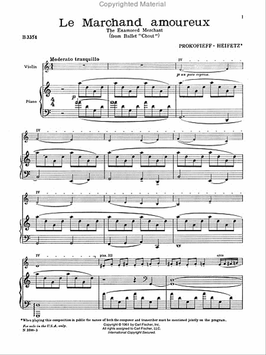 Le Marchand Amouruex Le Marchand Amouruex Violin Solo scores gallery preview page 2